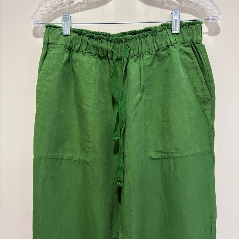 Zara Linen Blend Stretch Waist Pants